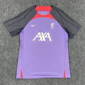 Liverpool Jersey Mens Large Purple Nike Soccer Football Dri Fit AXA Training